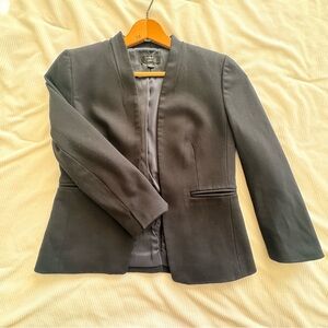 J Crew 365 Black Women's Collarless Blazer 8P